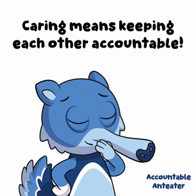 Wolf Cartoon Caring Means Keeping Each Other Accountable GIF