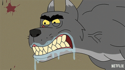 Wolf Cartoon With Netflix GIF