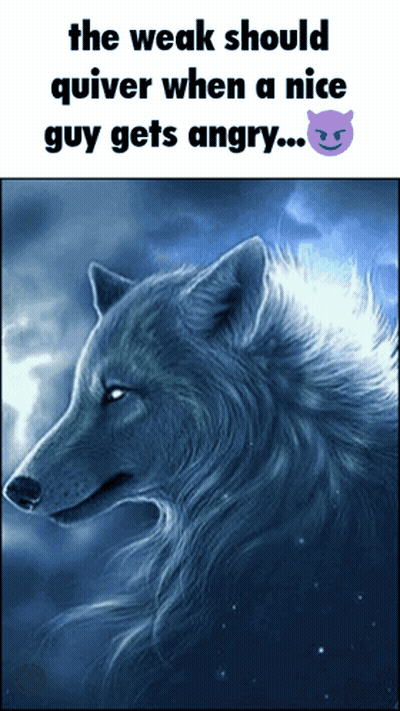 Wolf Drawing Weak Should Quiver When Nice Guy Gets Angry GIF