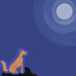 Wolf Howl Art GIF