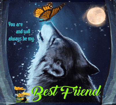 Wolf Howling At Butterfly You Are And Will Always Be My Best Friend GIF
