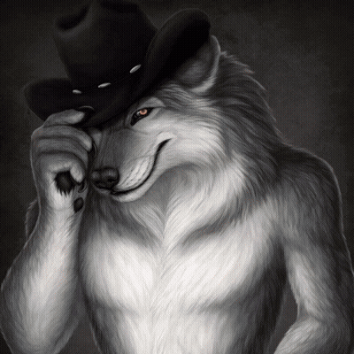 Wolf In Cowboy Hat Smiling GIF