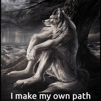 Wolf Painting I Make My Own Path GIF