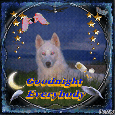 Wolf Saying Goodnight Everybody GIF