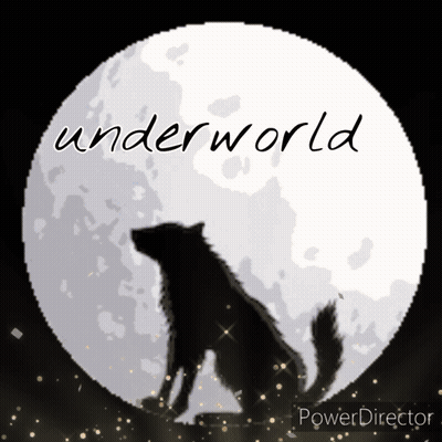 Wolf Silhouette Sitting In Front Of Full Moon Underworld GIF