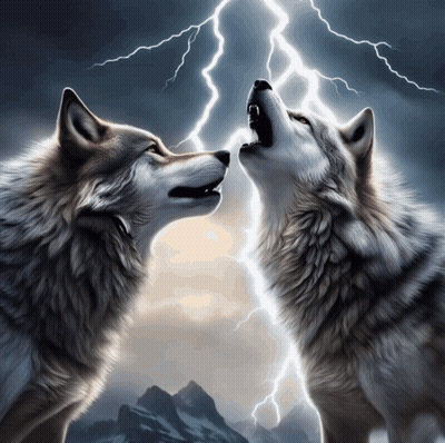 Wolf Wearing Hat And Glasses GIF