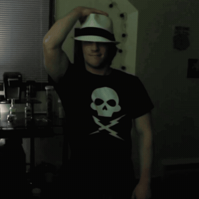 Wolf Wearing Hat And Glasses GIF