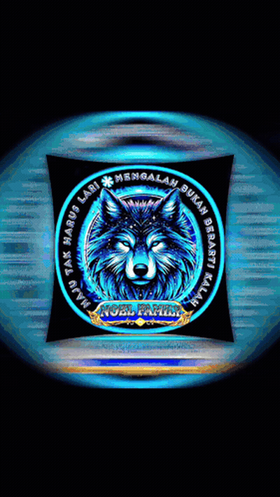 Wolf With Circle Saying Mengalan Bukan Berarti Mati GIF