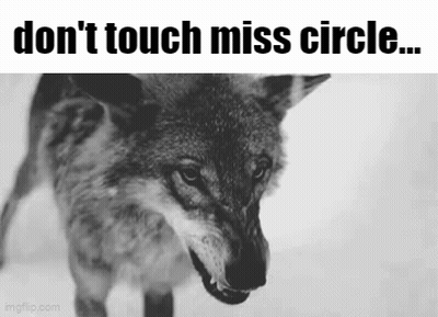 Wolf With Do Not Touch Miss Circle GIF