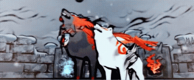 Wolf With Red Tail And Red Circle On Chest GIF
