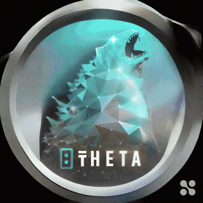 Wolf With Theta Written On It GIF