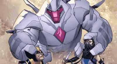 Wolverine And Robot With Diamond GIF