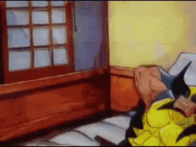 Wolverine Laying Down GIF