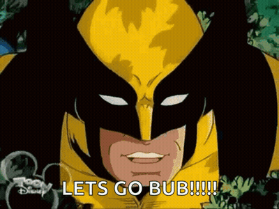 Wolverine Saying Let's Go Bub GIF