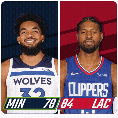 Wolves And Clippers Basketball Players GIF