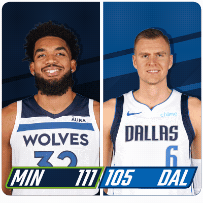 Wolves Vs Dallas Basketball Players GIF
