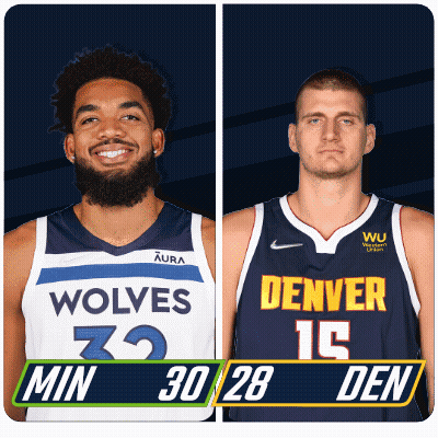 Wolves Vs Denver Nuggets Basketball Players GIF