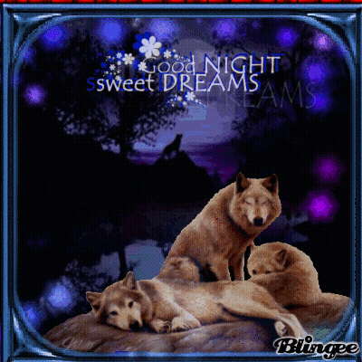 Wolves With Good Night Sweet Dreams GIF