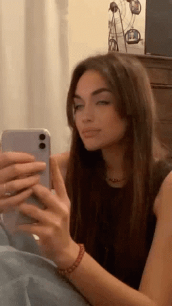 Woman Aesthetic Mirror Selfie GIF