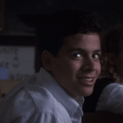 Woman And Boy On Bench Saying I'm Not Afraid Anymore GIF