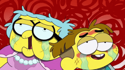 Woman And Boy With Glasses GIF