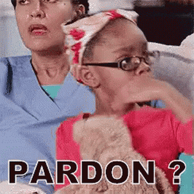 Woman And Little Girl With Teddy Bear Asking Pardon GIF