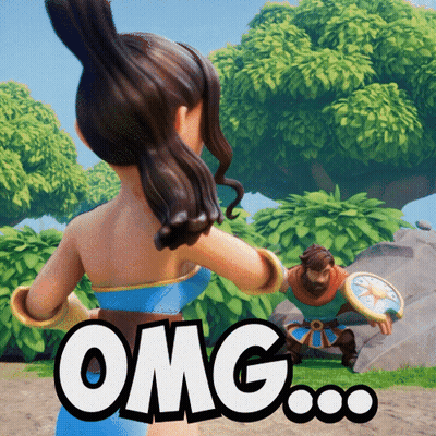 Woman And Man Cartoon Saying OMG GIF