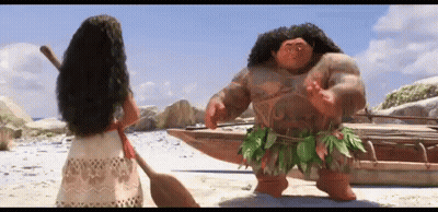 Woman And Man Standing On Beach GIF