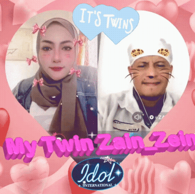 Woman And Man With Twins Text GIF