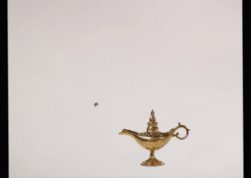 Woman Appeared From Genie Lamp GIF