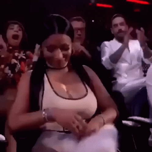 Woman Applauding And Laughing GIF