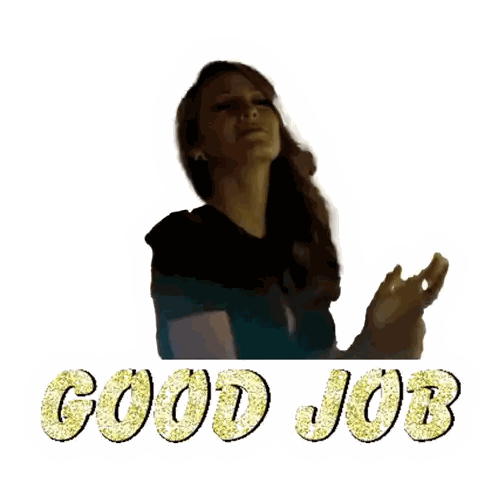 Woman Applauding Good Job Sticker