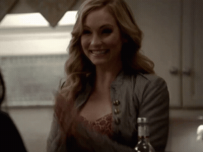 Woman Applauding Holding Alcohol GIF