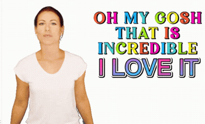 Woman Applauds Oh My Gosh That Is Incredible I Love It GIF