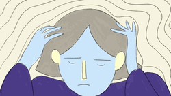 Woman Artwork Having Headache GIF