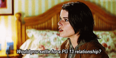 Woman Asking Another About PG 13 Relationship GIF