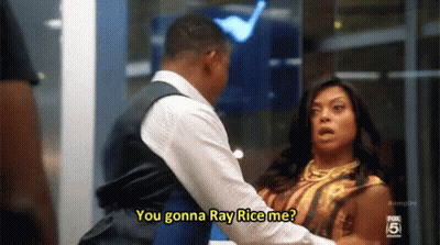Woman Asking Man If He's Gonna Ray Rice Me GIF