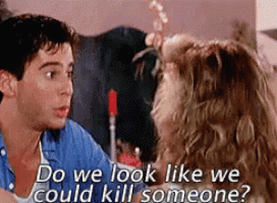 Woman Asking Man If They Could Kill Someone GIF