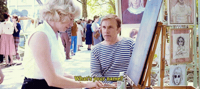 Woman Asking Man Name GIF