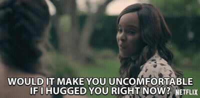 Woman Asking To Hug Netflix GIF