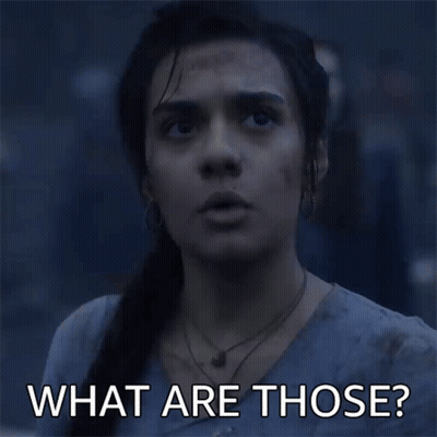 Woman Asking What Are Those Looking Up GIF