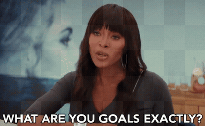 Woman Asking What Are Your Goals GIF