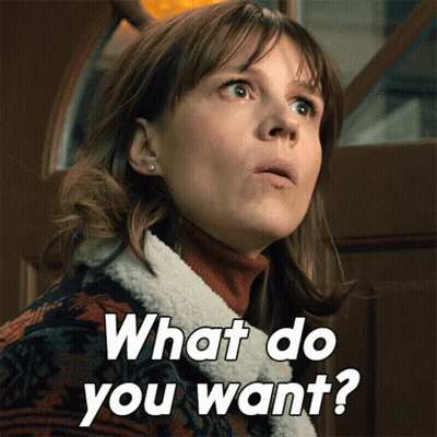 Woman Asking What Do You Want GIF