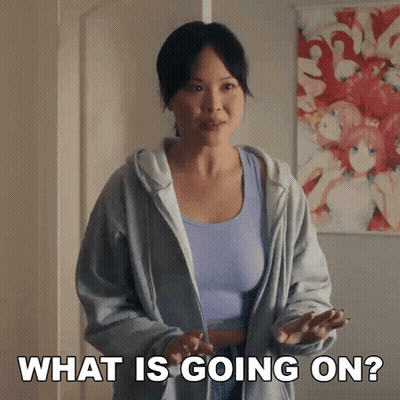Woman Asking What's Going On GIF