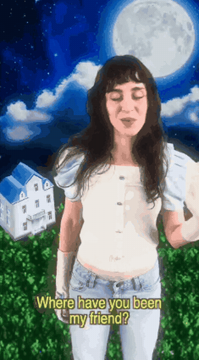Woman Asking Where Have You Been My Friend Full Moon GIF