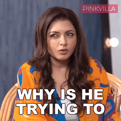 Woman Asking Why In Pinkvilla Ad GIF