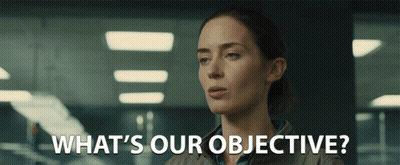 Woman Asks What's Our Objective GIF