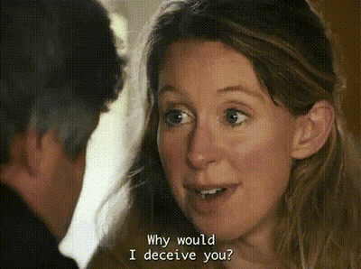 Woman Asks Why Would I Deceive You Looking At Man GIF