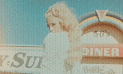 Woman At 50S Diner Sign GIF