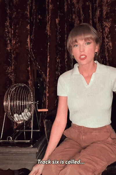 Woman At Bingo Machine Saying Track Six Is Called GIF